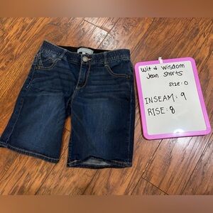 Wit & Wisdom Dark Blue Denim Shorts size 0